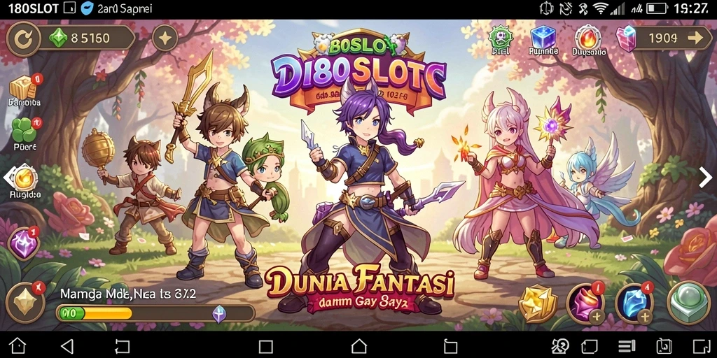 Screenshot gameplay 180SLOT menampilkan aksi karakter anime dalam pertempuran seru.