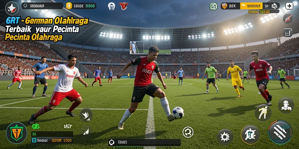 Tampilan gameplay <strong>6RT</strong> yang seru dan realistis dalam pertandingan olahraga.