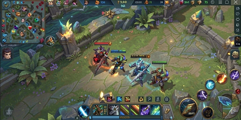 Tampilan gameplay epik di ASIA200 dengan strategi MOBA.