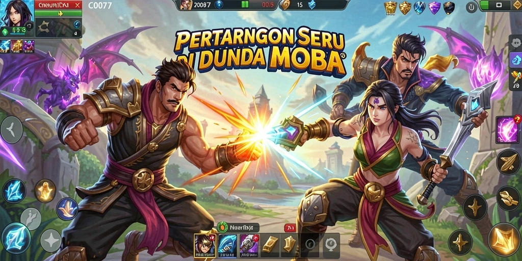 Gameplay seru dalam C0077 dengan pertarungan intens di arena.