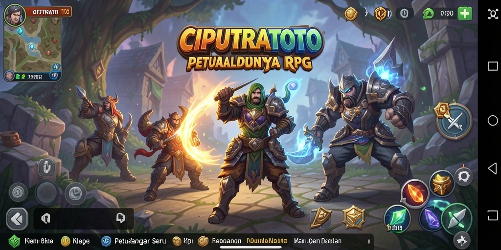 Tangkapan layar utama menampilkan aksi pertarungan seru dalam CIPUTRATOTO.