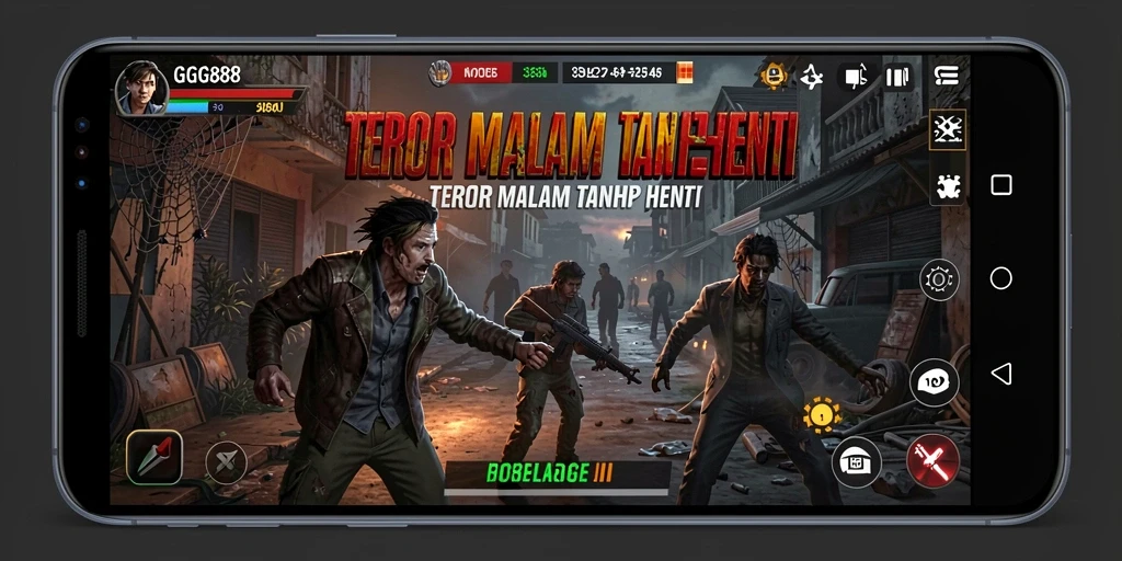 Tangkapan layar gameplay GGG888 menampilkan suasana mencekam dan menegangkan.