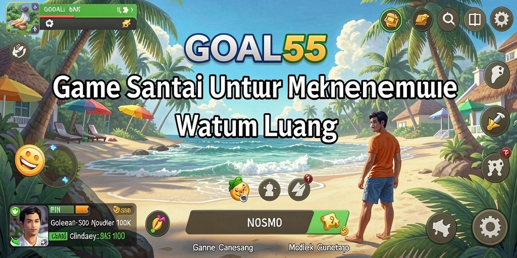 Tangkapan layar menunjukkan gameplay seru dari GOAL55 dengan tantangan menarik.