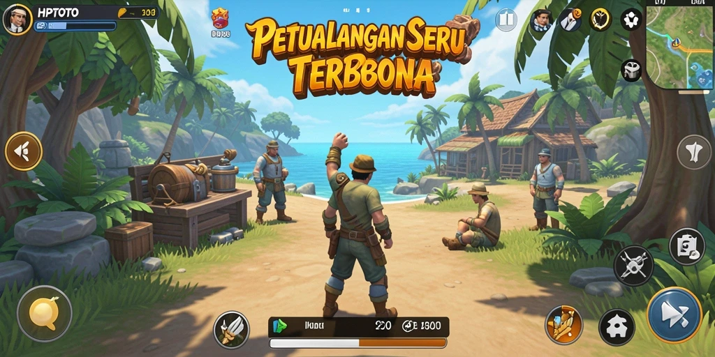 Tangkapan layar HPTOTO menunjukkan aksi petualangan di dunia terbuka.