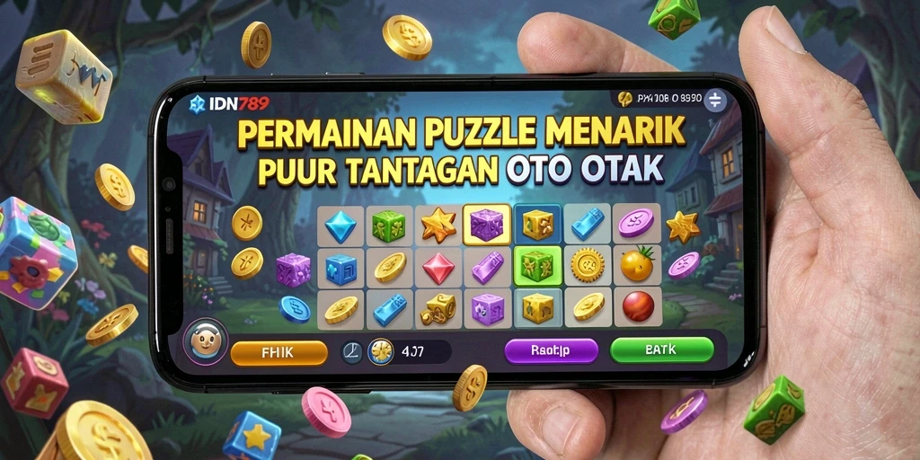 Tampilan menarik gameplay dalam game Puzzle IDN789 yang menantang.
