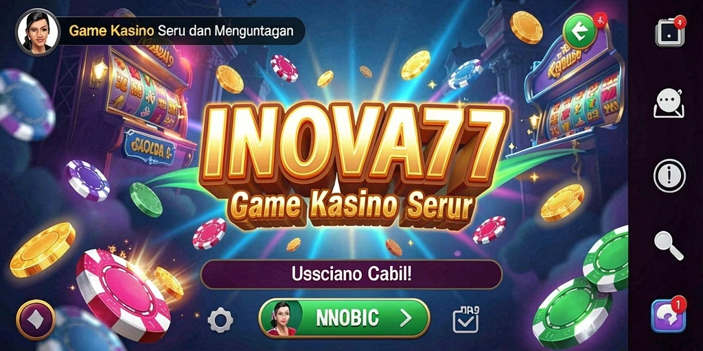Screenshot gameplay INOVA77 menampilkan suasana Kasino yang mendebarkan.