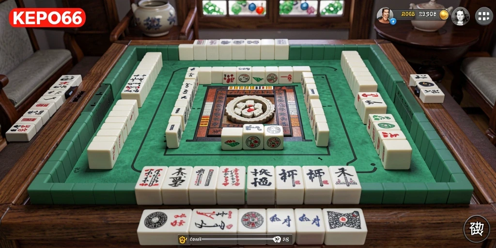 Tampilan gameplay Mahjong yang menakjubkan di KEPO66.