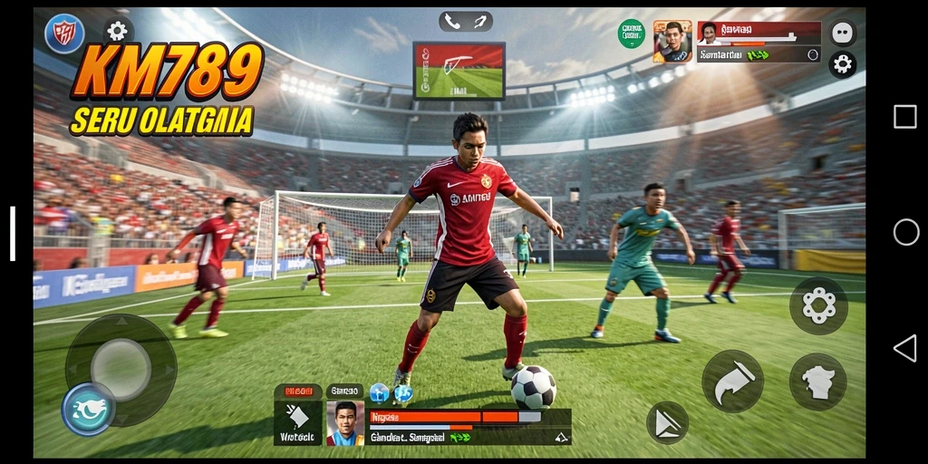 Screenshot KM789 menampilkan momen seru dalam pertandingan olahraga.