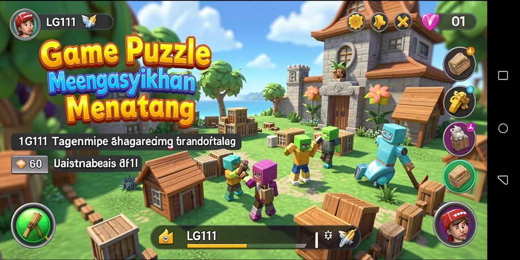 Tampilan gameplay LG111 yang penuh warna dan menantang.