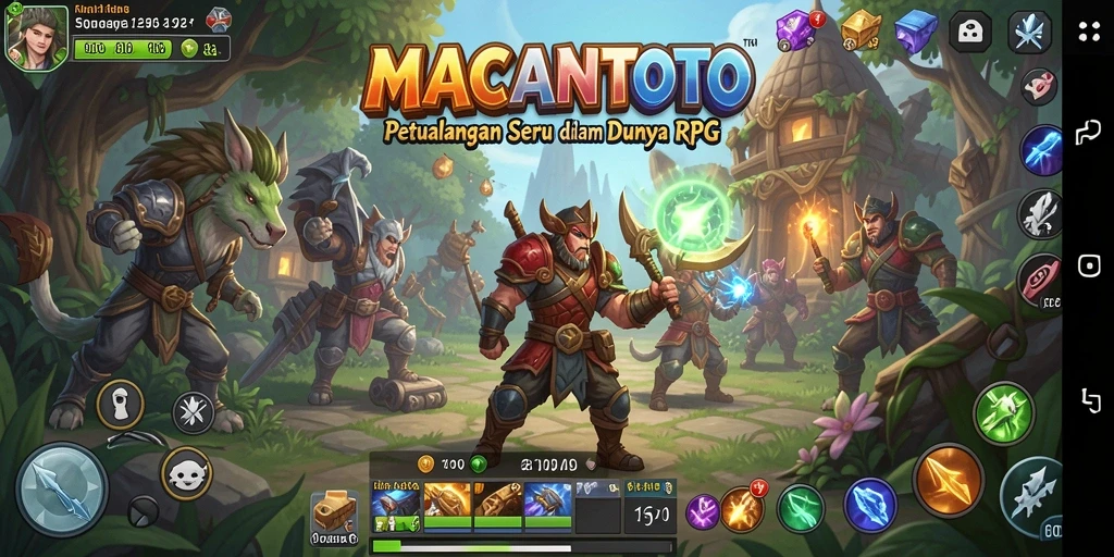Tangkapan layar gameplay <strong>MACANTOTO</strong> yang menampilkan karakter dalam pertempuran dramatis.