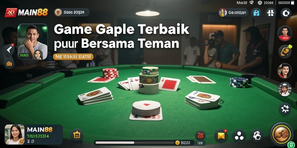 Screenshot utama MAIN88 menampilkan permainan Gaple yang mengasyikkan.