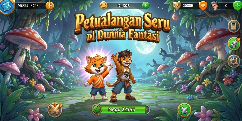 Menampilkan gameplay menarik ME355 dalam dunia petualangan fantastis.