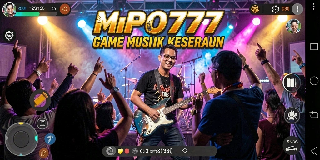 Screenshot MPO777 menampilkan gameplay seru dengan berbagai genre musik.