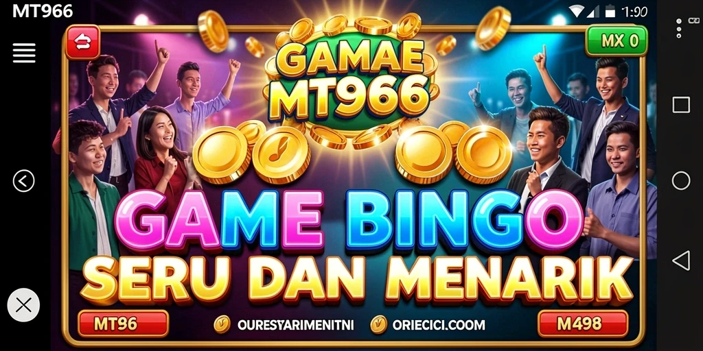 Screenshot utama MT966 menampilkan gameplay Bingo yang seru.