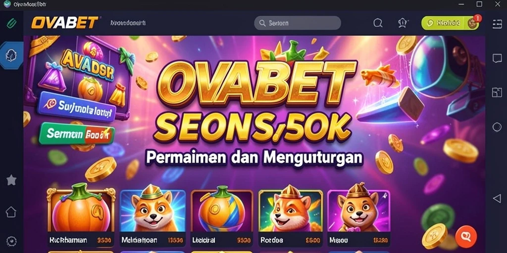 Tampilan gameplay OVABET yang menegangkan dan penuh warna.
