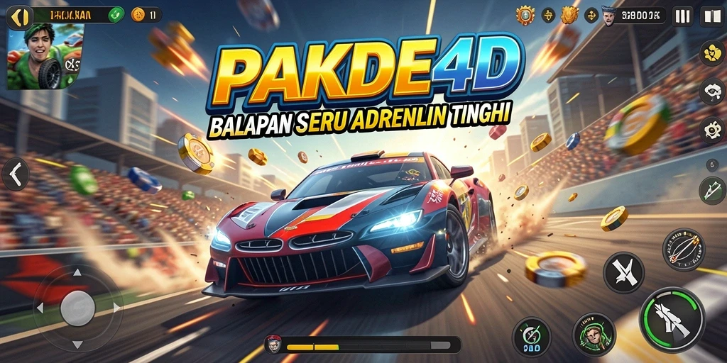 Tampilan gameplay balapan seru di PAKDE4D.