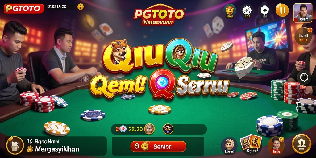 Tampilan gameplay QiuQiu yang seru dan mendebarkan.