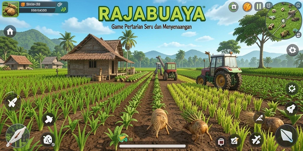 Gameplay seru RAJABUAYA dalam mengelola pertanian.