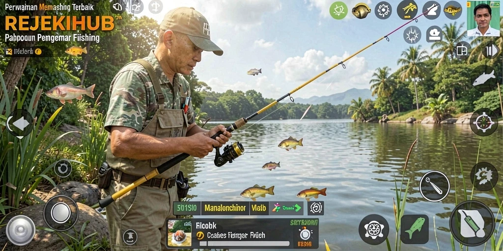 Tampilan menarik dari gameplay REJEKIHUB yang menyajikan pengalaman memancing.