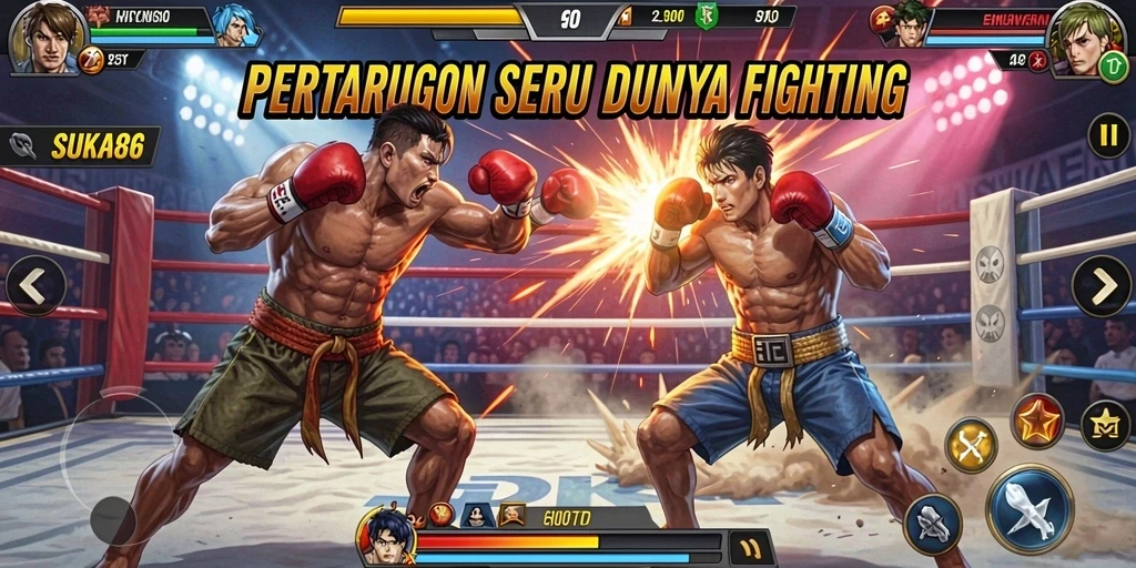 Tampilan gameplay menegangkan dari SUKA86 dengan aksi pertarungan yang intens.