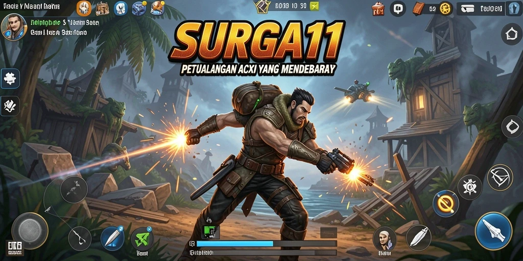 Tampilan gameplay yang mendebarkan dari SURGA11 dengan aksi intens.