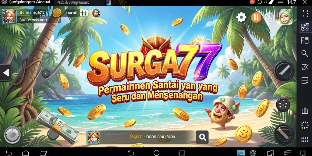 Tampilan berwarna-warni dan gameplay menarik dari SURGA77.