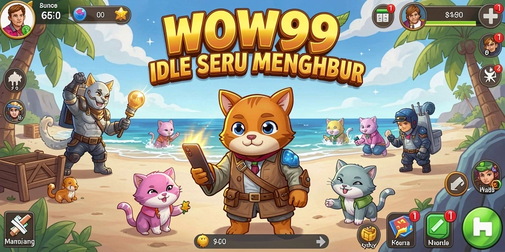 Tampilan gameplay WOW99 yang menarik dengan karakter yang beragam.