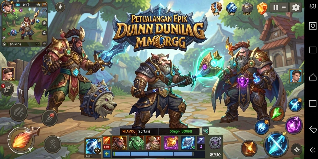 Screenshot gameplay X88 menampilkan petualangan epik di dunia MMORPG.