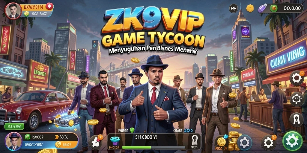 Tampilan gameplay menarik dari ZK9VIP dengan elemen Tycoon yang mendalam.